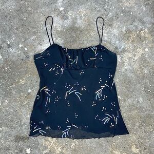 Vintage Suzy Shier Black Sequin Embellished Top